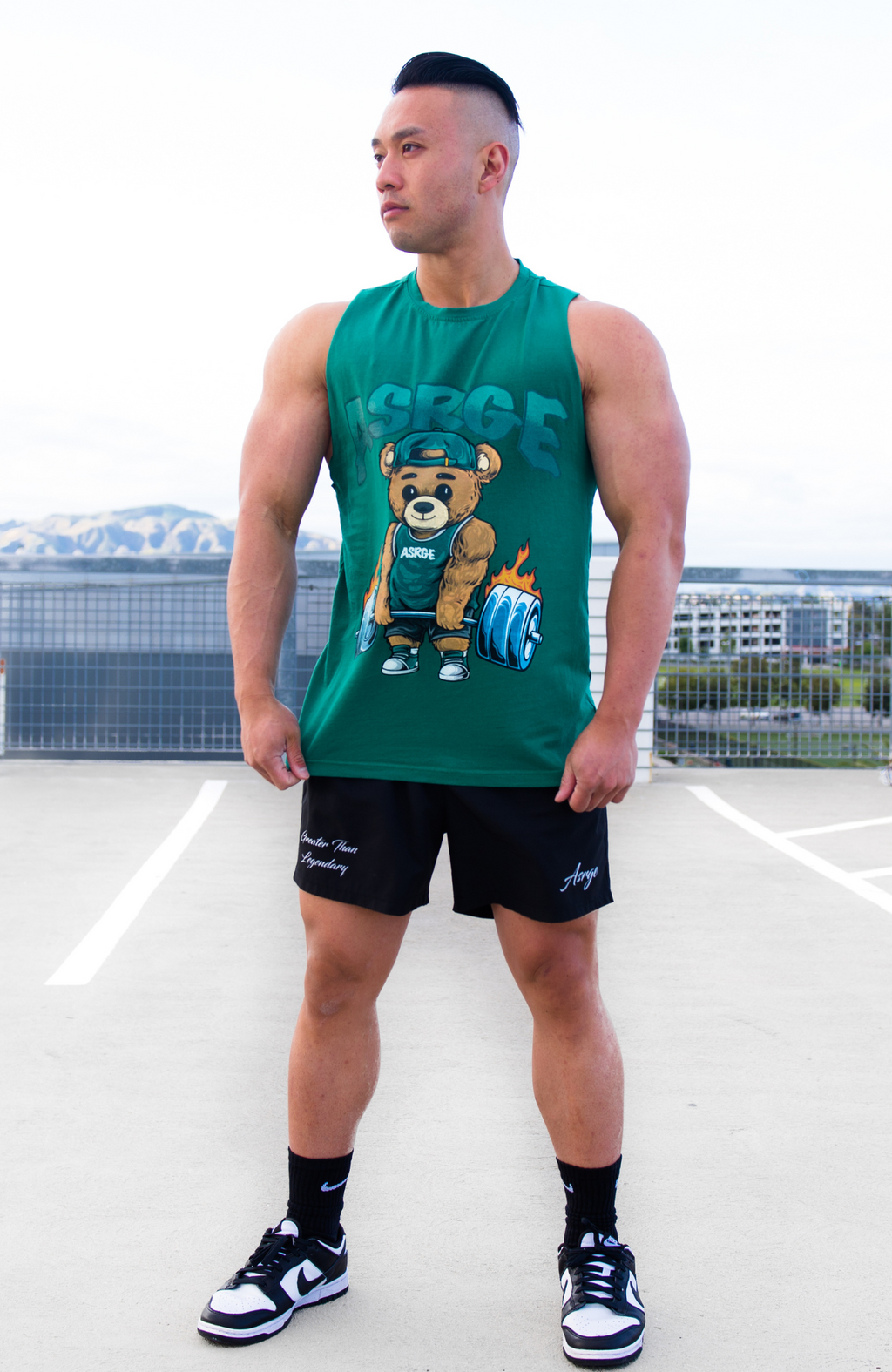 Fiery Deadlift Cutoff // Green (Unisex)