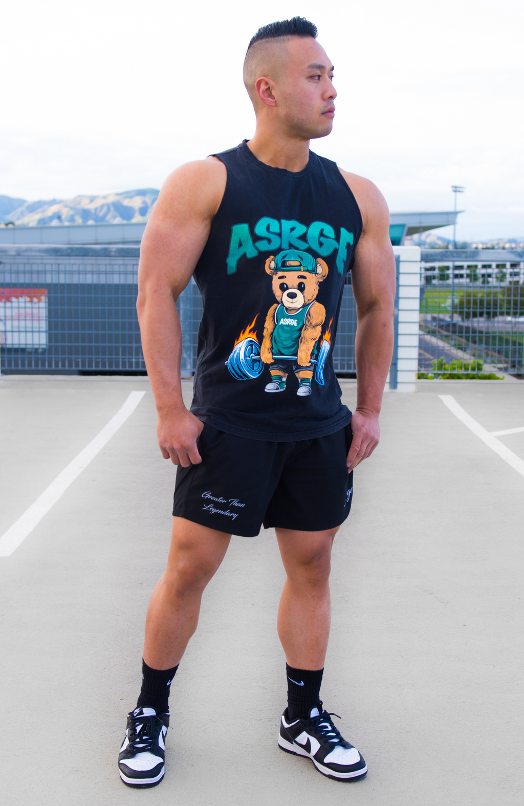 Fiery Deadlift Cutoff  // Acid Vintage (Unisex)