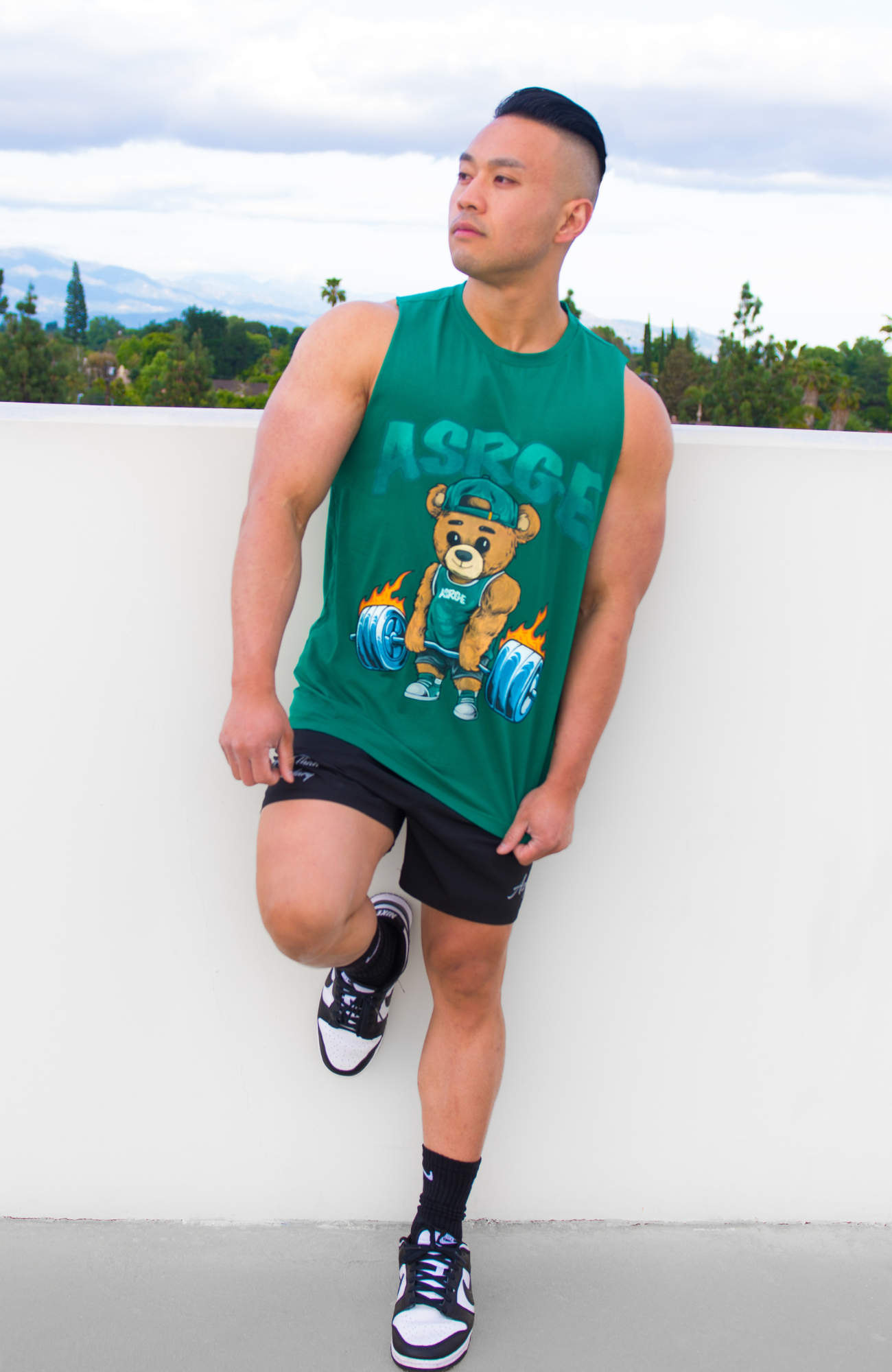 Fiery Deadlift Cutoff // Green (Unisex)